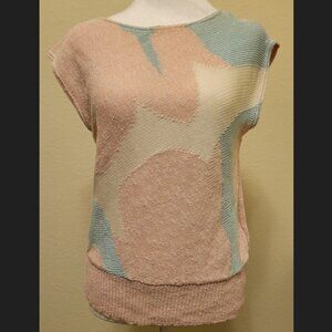 Vintage "Team Club Paris" Sleeveless Knit Sweater
